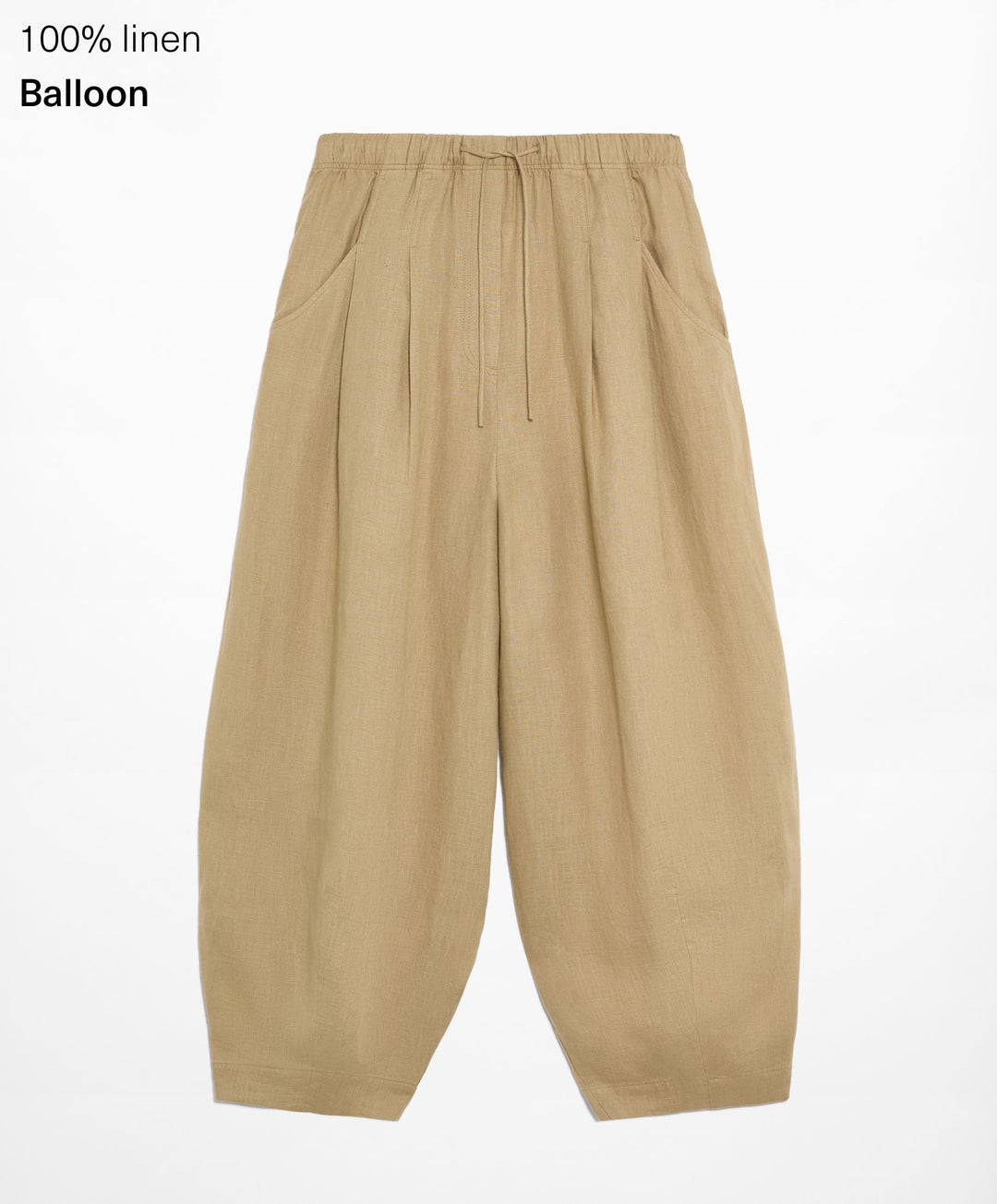 Moudda Oysho - Pantalon 100% Lin Ballon Taille Moyenne - Tunisie 1
