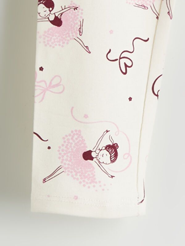 Moudda LC Waikiki - Pack jersey stretch Fille Imprimé écru - Tunisie 3