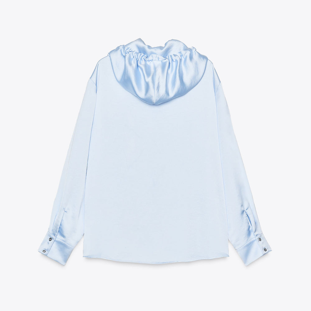 Moudda ZARA - Blouse Satinée Sport - Capuche & Appliques - Tunisie 2