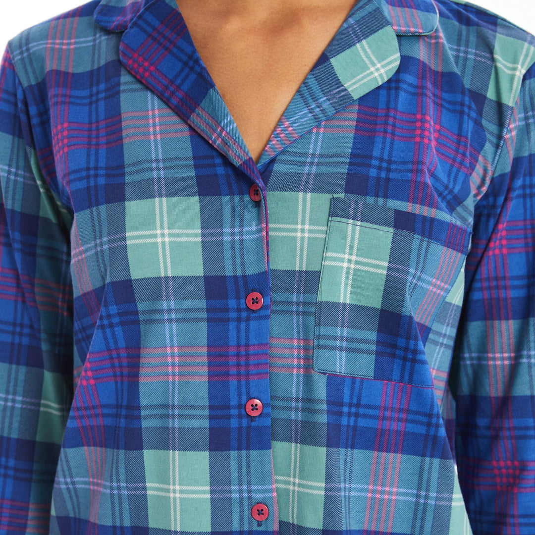 Moudda LC Waikiki - Pyjama manches longues Femme Bleu imprimé moyen - Tunisie 3