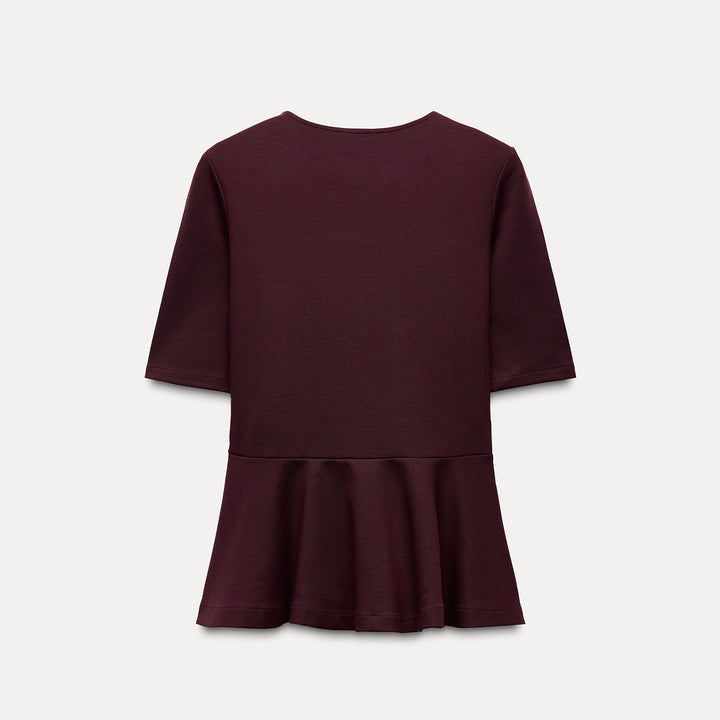 Moudda ZARA - T-Shirt Peplum - Col Rond - Tunisie 2