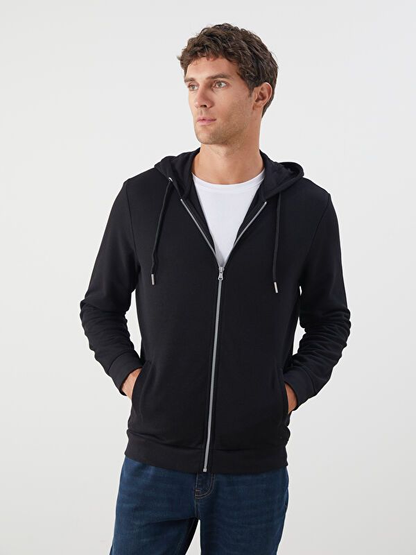 Moudda LC Waikiki - Cardigan jersey basique Homme Noir - Tunisie 1