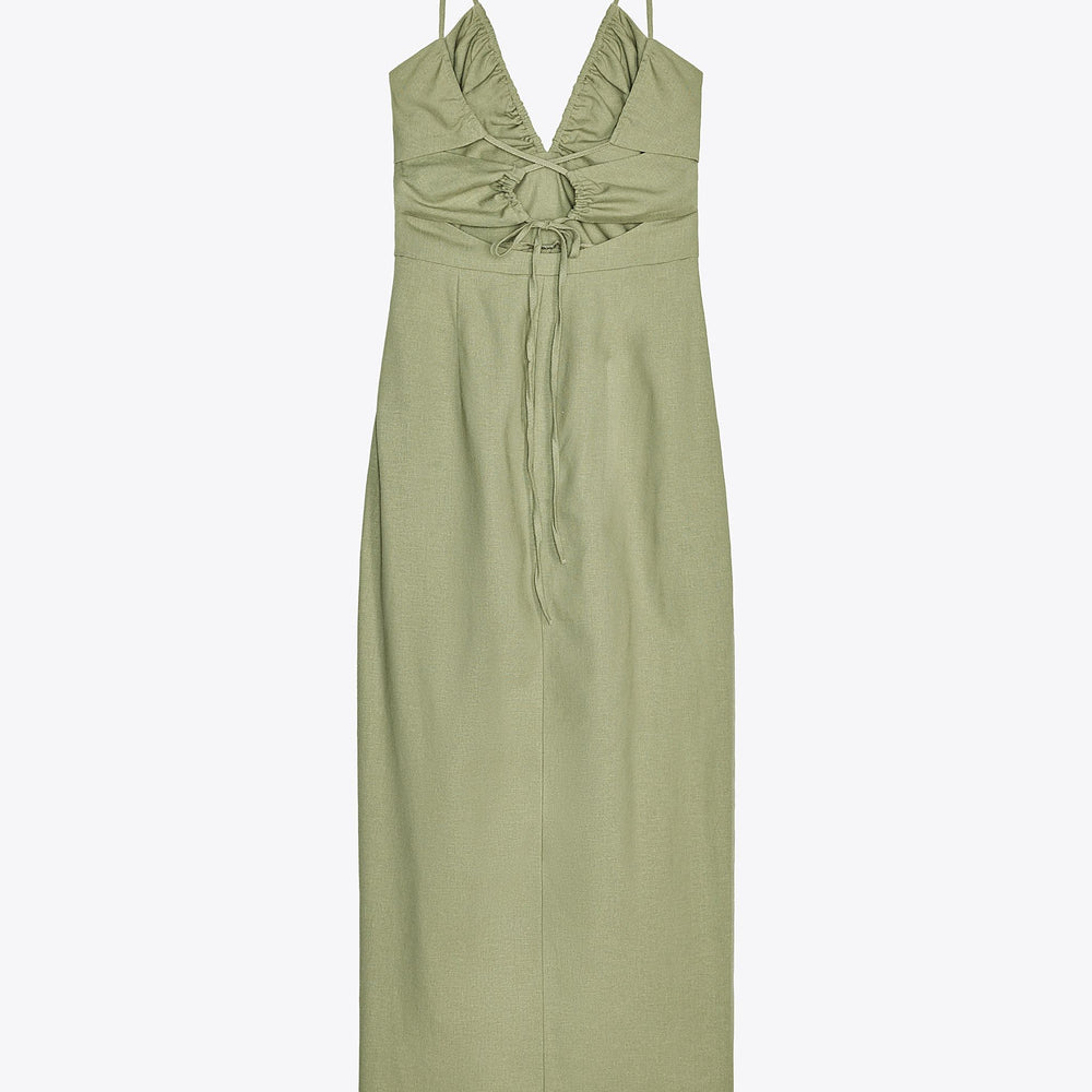 Moudda ZARA - Robe Midi Lin Stretch - Corset & Fente Devant - Tunisie 2