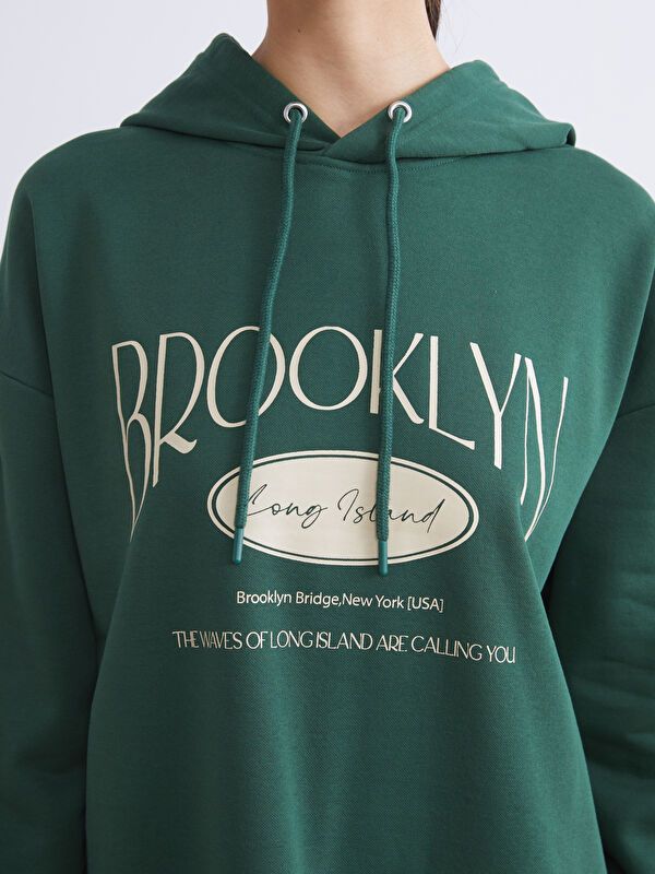 Moudda LC Waikiki - Tunique en jersey manches longues Femme Vert moyen - Tunisie 3