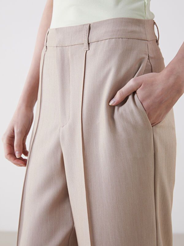 Moudda LC Waikiki - Pantalon tissé moyen Femme Vison - Tunisie 3