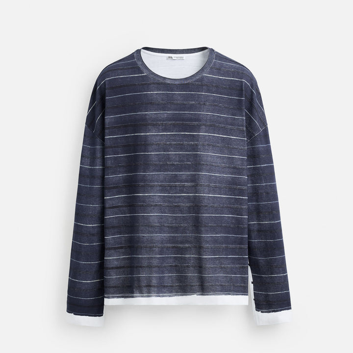 Moudda ZARA - T-Shirt - Rayures Peintes (Soft Layers) - Tunisie 1