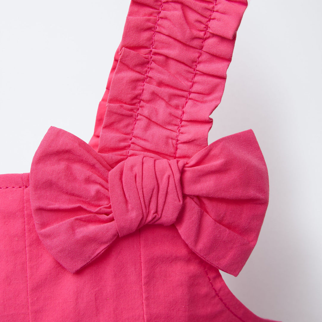 Moudda ZARA - Top Enfant Fuschia - Popeline & Nœuds - Tunisie 3