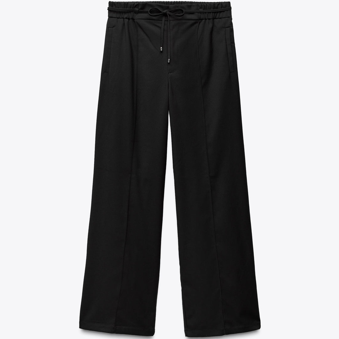 Moudda ZARA - Pantalon Wide Leg - Rayures & Taille Élastique - Tunisie 1