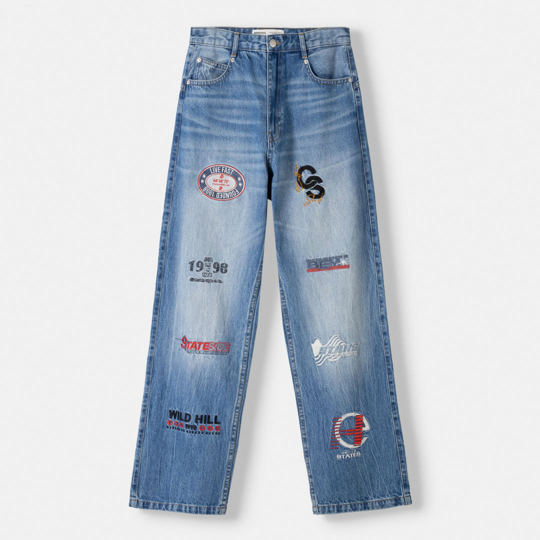 Moudda BERSHKA - Jean ample imprimé - Tunisie 1