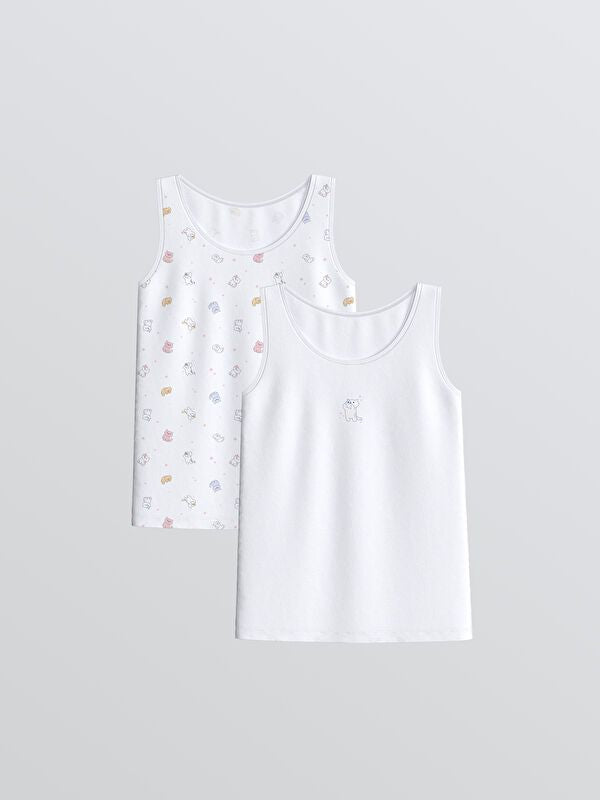 Moudda LC Waikiki - Débardeur en jersey Fille Buxe blanc - Tunisie 1