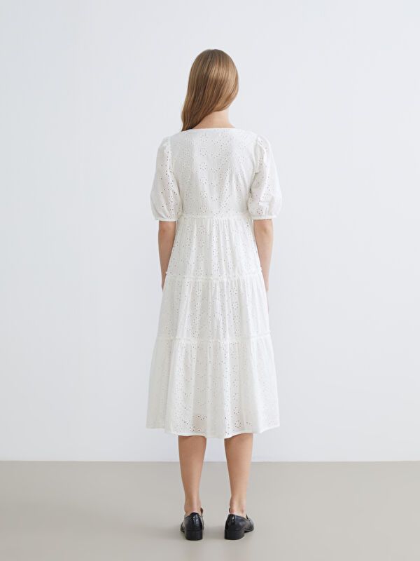 Moudda LC Waikiki - Robe manches courtes en tissu pour Femme - Tunisie 4