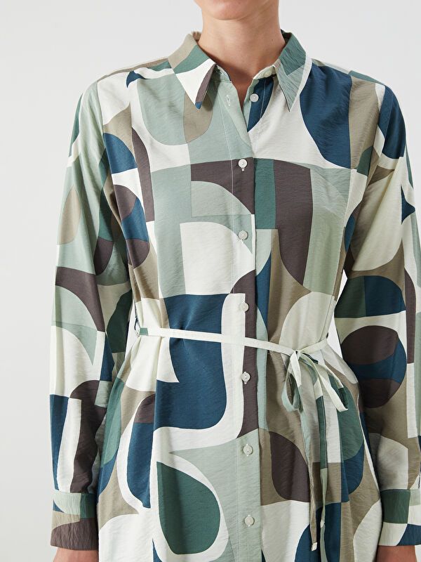 Moudda LC Waikiki - Tunique tissée imprimée manches longues Femme Imprimé mélange - Tunisie 3