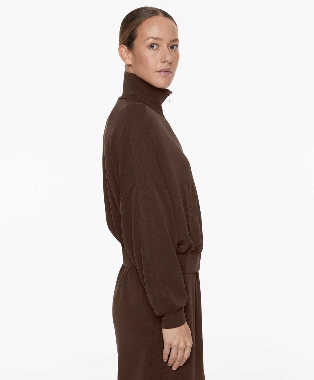 Moudda Oysho - Sweat à Fermeture Détail Surpiqûres Modal Premium - Tunisie 5