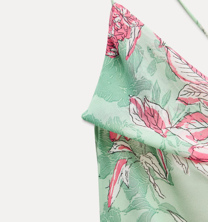 Moudda ZARA - Robe lingerie mi-longue imprimée - Tunisie 1