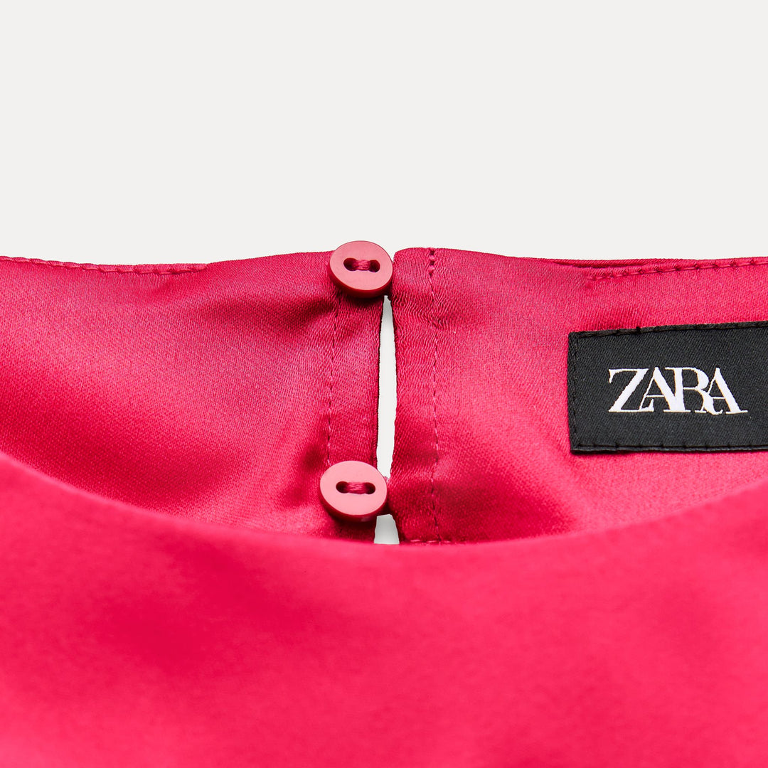 Moudda ZARA - Top satin drapé manches tombantes - Tunisie 3