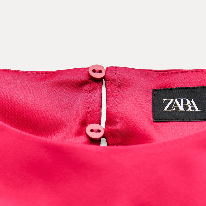 Moudda ZARA - Top satin drapé manches tombantes - Tunisie 3