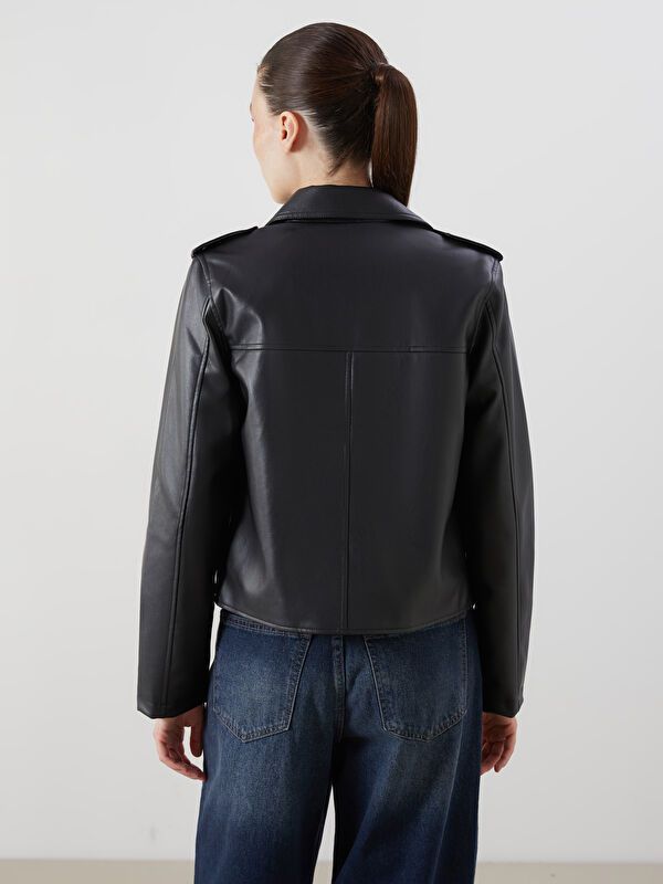 Moudda LC Waikiki - Manteau PU léger Femme Noir - Tunisie 5