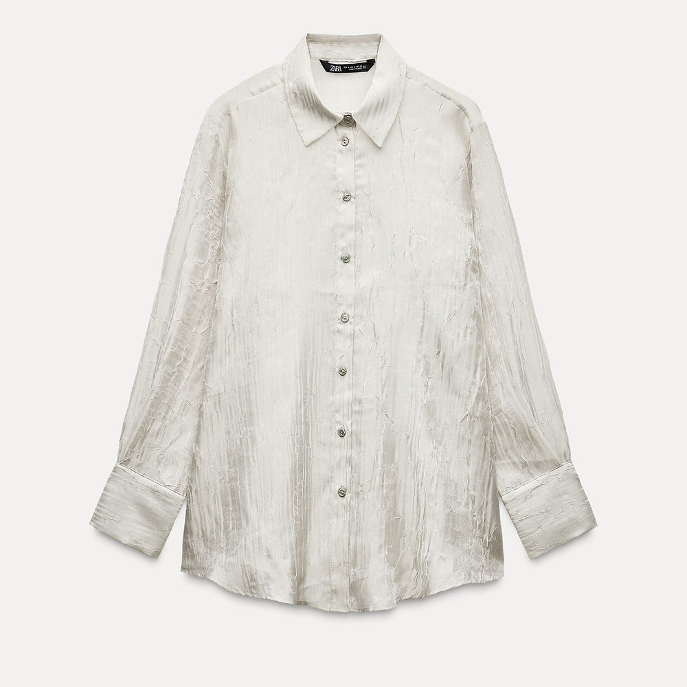 Moudda ZARA - Set chemise manches longues organza froissé - Tunisie 2