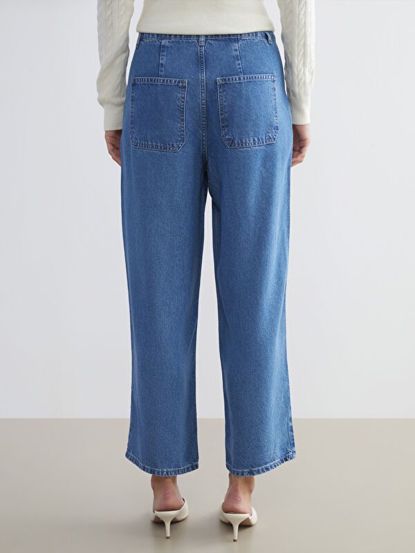 Moudda LC Waikiki - Pantalon jean tissé basique Femme Rodéo mid indigo - Tunisie 4