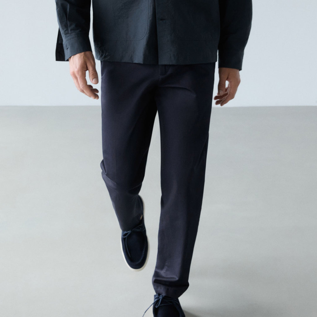 Moudda Massimo Dutti - Pantalon sergé coton/lin coupe fuselée - Tunisie 8