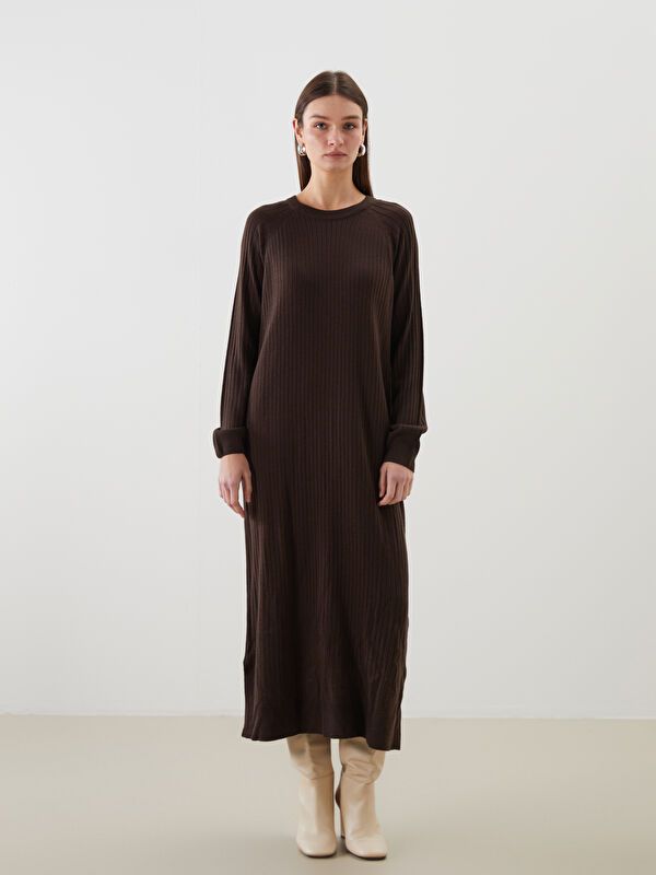 Moudda LC Waikiki - Robe tricot Femme Brun clair - Tunisie 1
