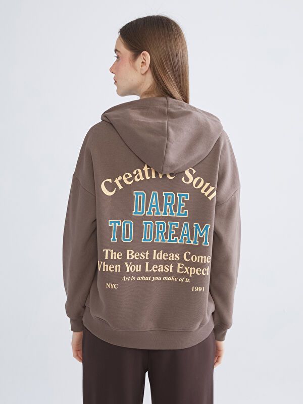 Moudda LC Waikiki - Sweatshirt en jersey Femme Brun - Tunisie 4