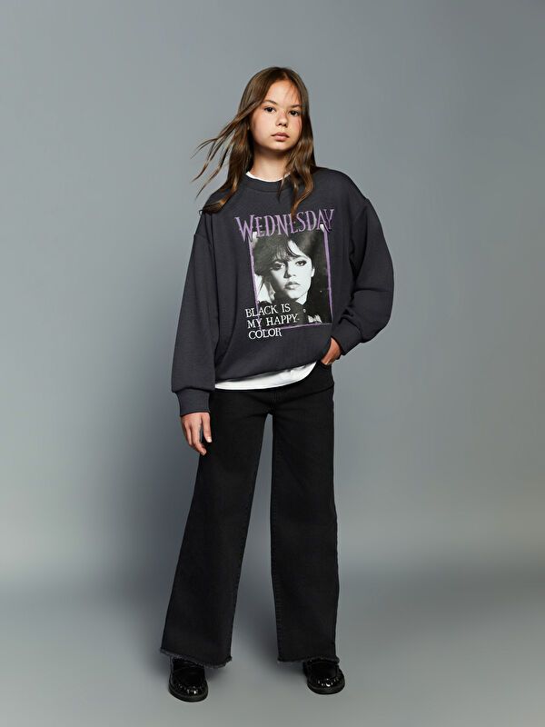 Moudda LC Waikiki - Sweatshirt en jersey sous licence Fille Gris foncé - Tunisie 3