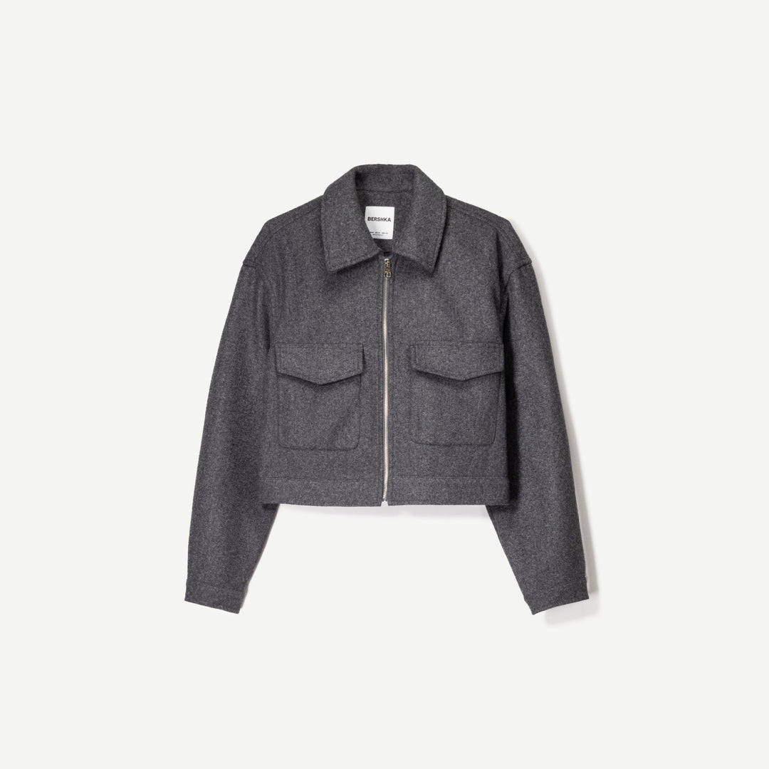Moudda BERSHKA - Veste Courte Drap Soft - Col Pala - Tunisie 2