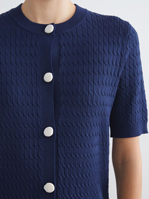 Moudda LC Waikiki - Cardigan fin en tricot Femme Marine - Tunisie 3