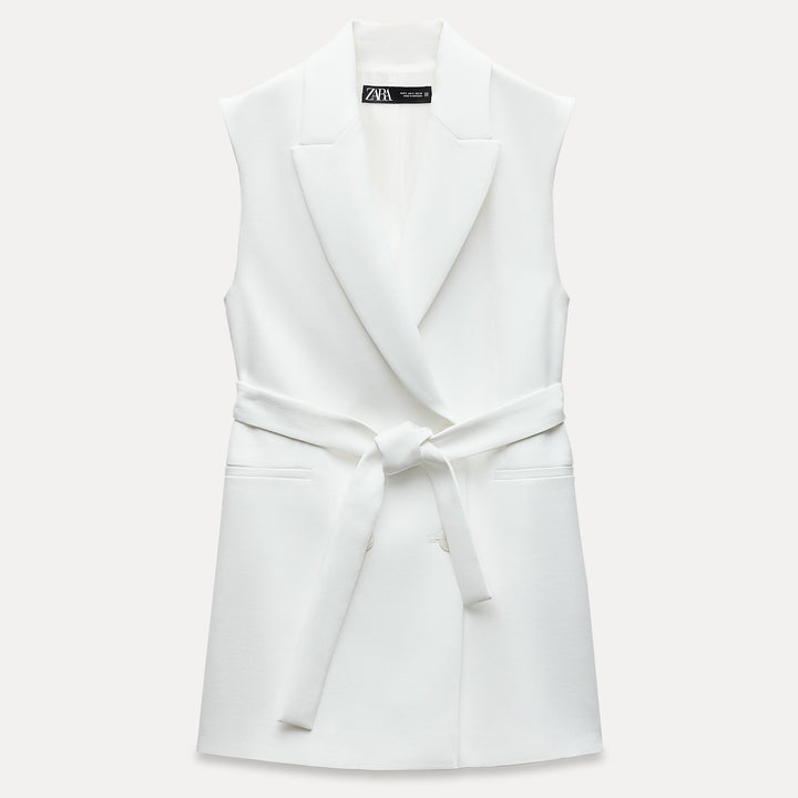 Moudda ZARA - Gilet long croisé ceinturé - Tunisie 1