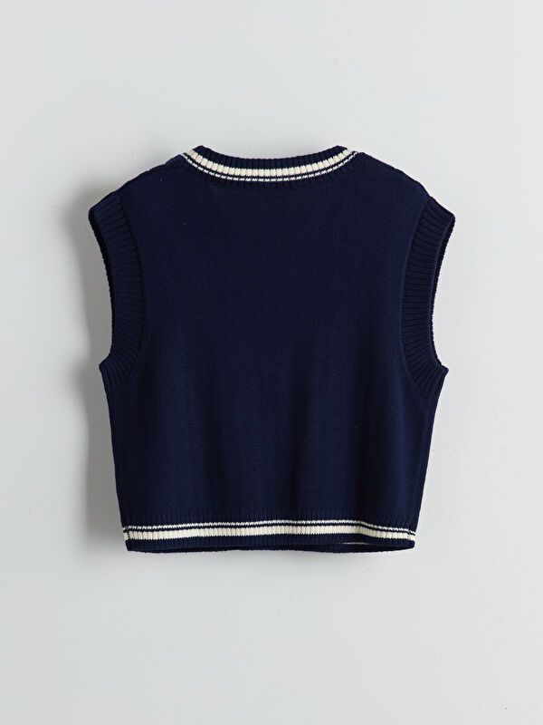 Moudda LC Waikiki - Pull tricot sans manches Fille Marine - Tunisie 2