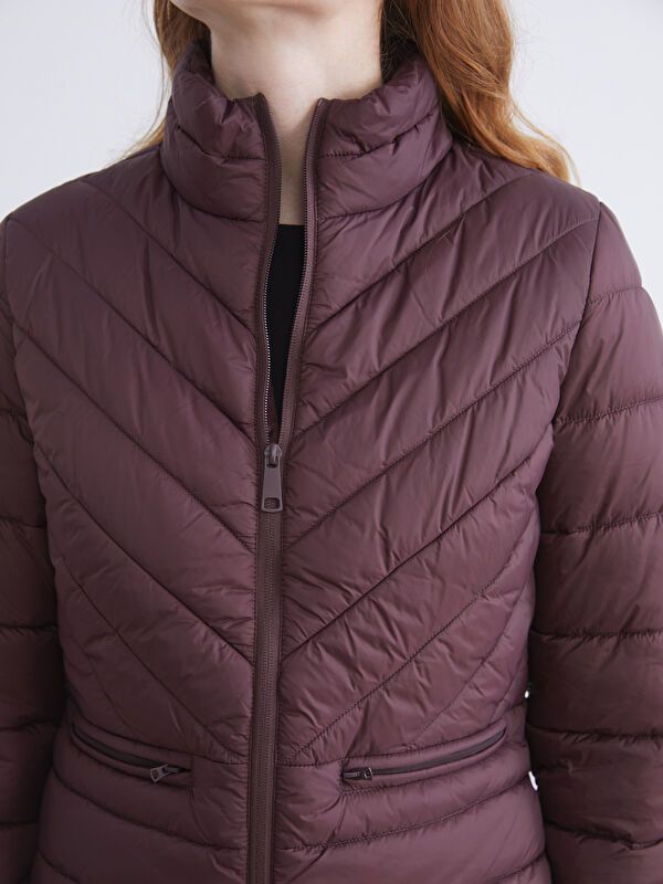 Moudda LC Waikiki - Manteau matelassé léger Femme Prune lumière - Tunisie 3