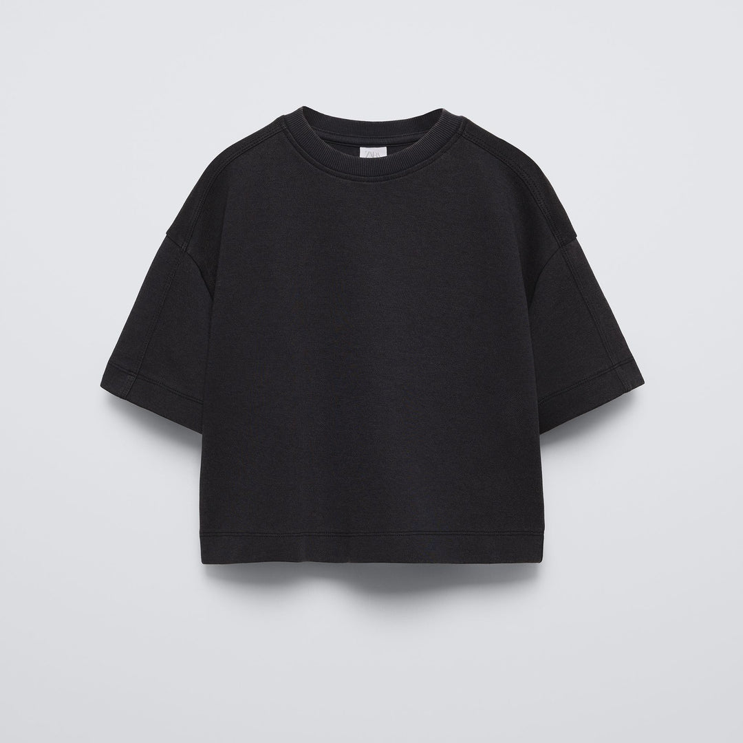 Moudda ZARA - T-shirt fille manches courtes, maille interlock duo - Tunisie 2