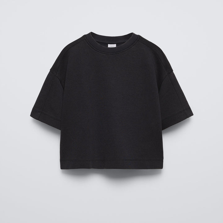 Moudda ZARA - T-shirt fille manches courtes, maille interlock duo - Tunisie 2
