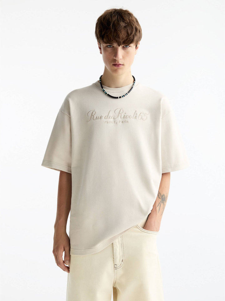 Moudda PULL & BEAR - Sweat Interlock Brodé Rivoli Paris - Tunisie 2