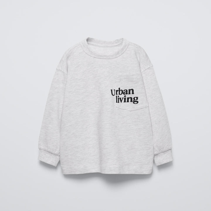 Moudda ZARA - T-shirt enfant gris imprimé flocké - Tunisie 1
