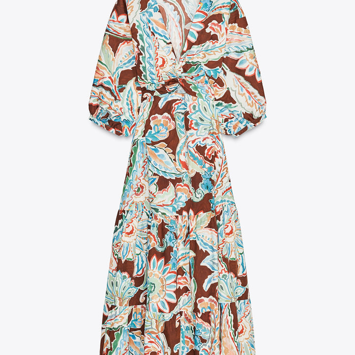 Moudda ZARA - Robe Maxi Popeline - Imprimée - Tunisie 1