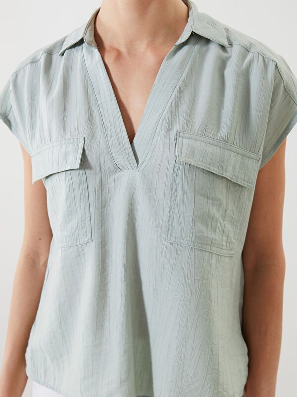 Moudda LC Waikiki - Blouse manches courtes en tissu tissé pour Femme - Tunisie 3