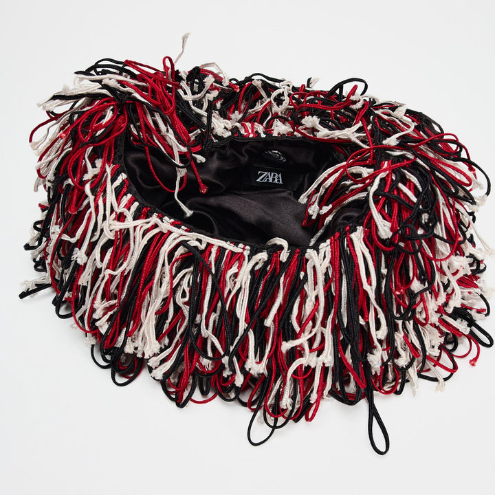 Moudda ZARA - Sac franges tissu multicolore - Tunisie 5
