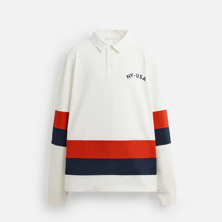 Moudda ZARA - Polo - Color Block, Rayures & Texte (Nautique) - Tunisie 1