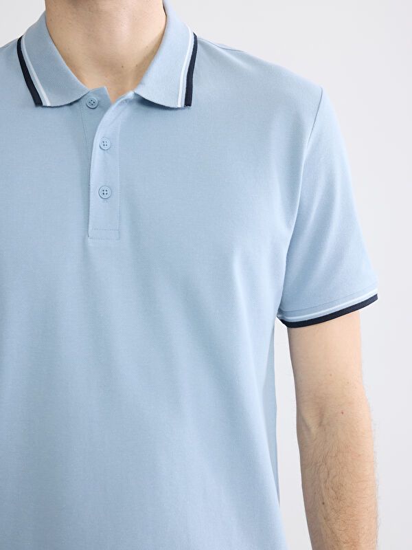 Moudda LC Waikiki - T-shirt col polo basique manches courtes en jersey - Tunisie 3