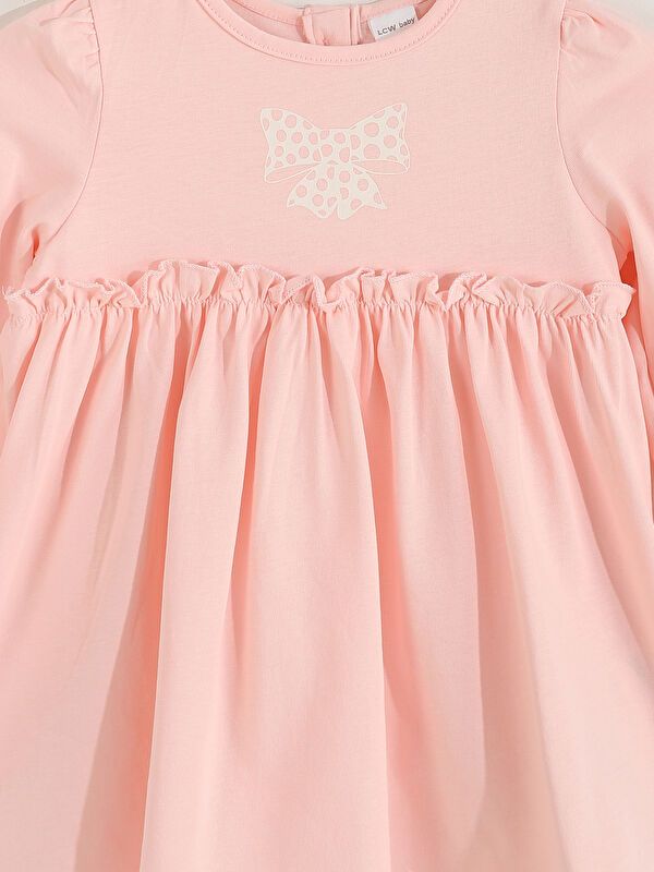 Moudda LC Waikiki - Robe en jersey manches longues Fille Rose pâle - Tunisie 4