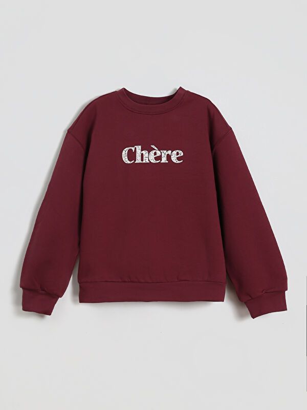 Moudda LC Waikiki - Sweatshirt en jersey Fille Prune - Tunisie 1