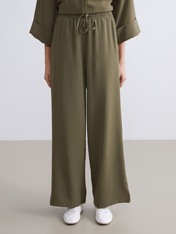 Moudda LC Waikiki - Pantalon tissé fin Femme Kaki - Tunisie 2