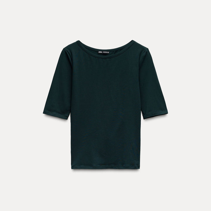 Moudda ZARA - T-shirt encolure bateau coton/élasthanne - Tunisie 2