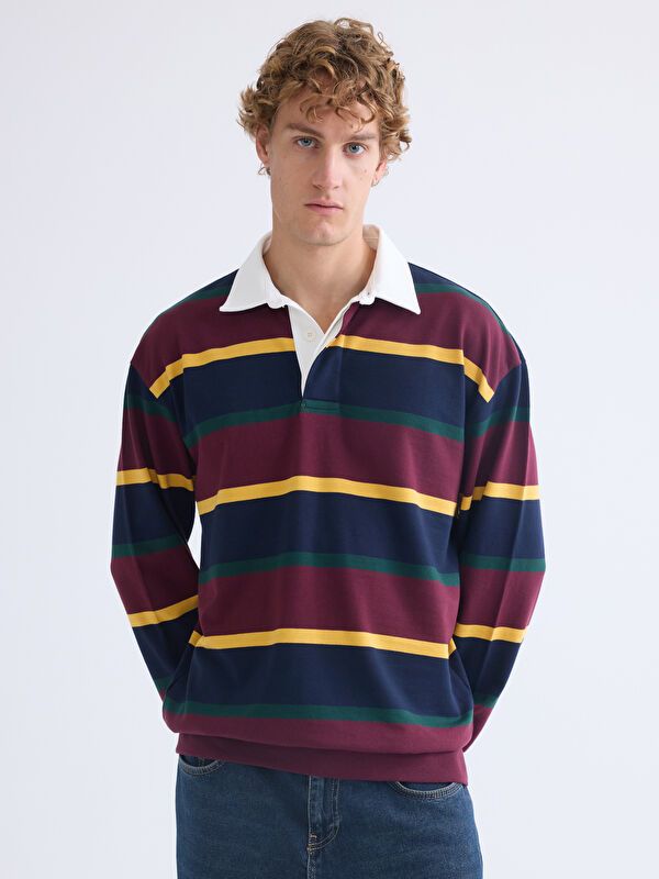 Moudda LC Waikiki - Sweatshirt en jersey Homme Bordeaux - Tunisie 1