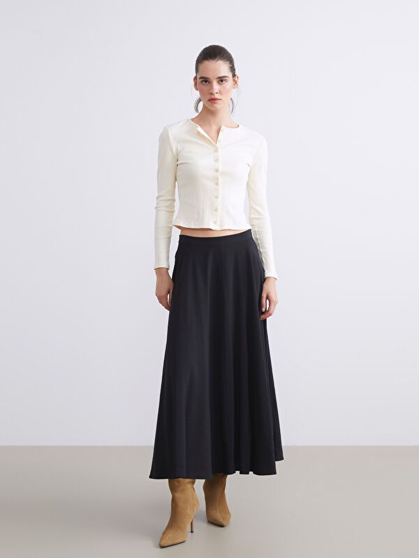 Moudda LC Waikiki - Jupe tissée Femme Noir - Tunisie 1