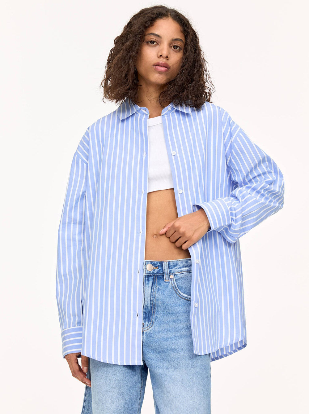 Moudda PULL & BEAR - Chemise Basique Popeline - Fentes - Tunisie 2