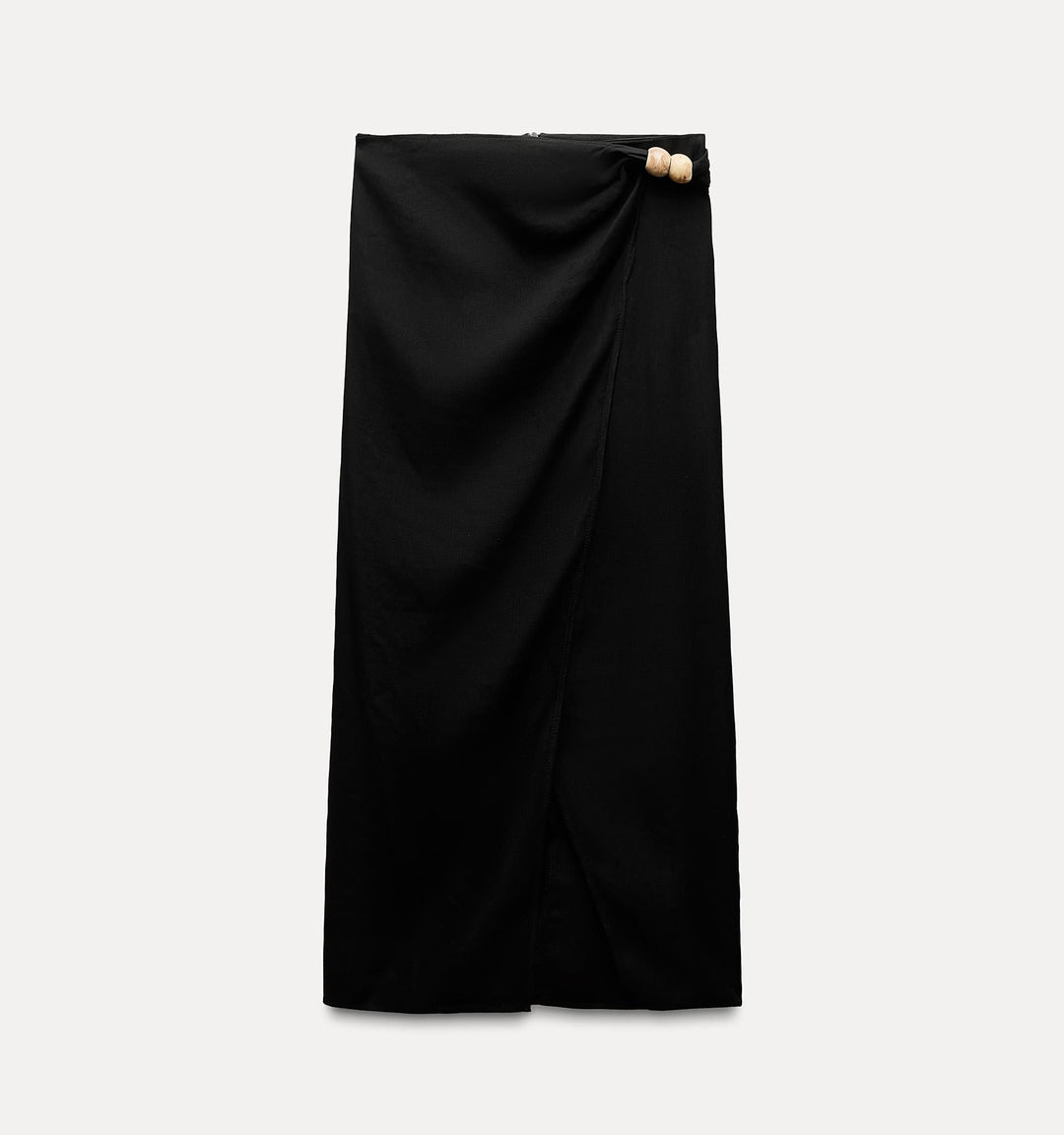 Moudda ZARA - Jupe mi-longue en lin premium, croisée, appliques décoratives - Tunisie 3