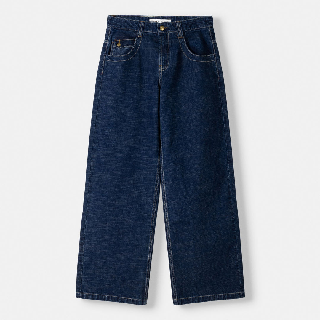 Moudda BERSHKA - Jean Boyfriend à Grandes Poches Brodées - Tunisie 1